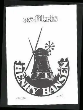 Exlibris Henry Hansen, Windmühle