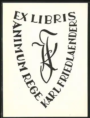 Exlibris Karl Friedlaender, Initialen KF