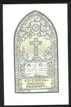 Exlibris Johannes Mgebroff, Kruzifix