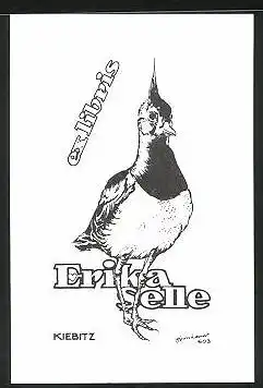 Exlibris Erika Selle, Kiebitz