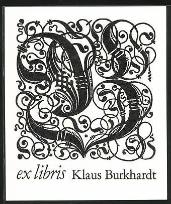 Exlibris Klaus Burkhardt, Initialien KB