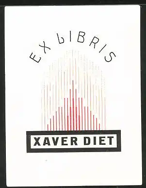Exlibris Xaver Diet, Abstraktes Bild