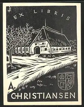 Exlibris A. Christiansen, Landhaus