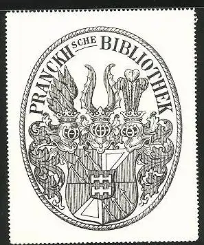 Exlibris Wappen Prankhsche Bibliothek, Wappen