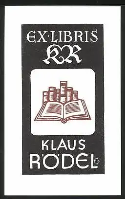 Exlibris Klaus Rödel, Aufgeschlagenes Buch