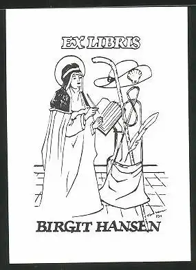 Exlibris Birgit Hansen, Heilige Maria