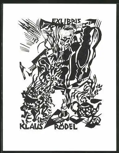 Exlibris Klaus Rödel, Abstraktes Bild