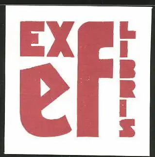 Exlibris Initalen EF