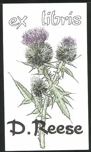 Exlibris D. Reese, Distel