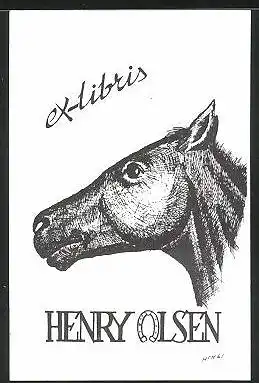 Exlibris Henry Olsen, Pferd