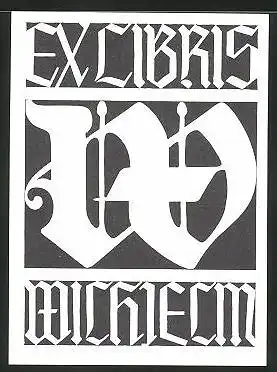 Exlibris Peter Wilhhjelm, Initalen PW