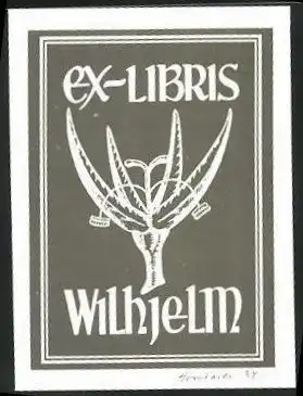 Exlibris Wilhjelm, Blütenkopf