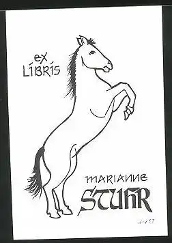Exlibris Marianne Scuhr, Pferd