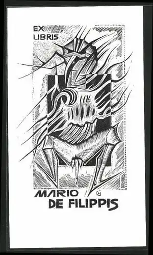 Exlibris Mario de Filippis, Abstraktes Wesen