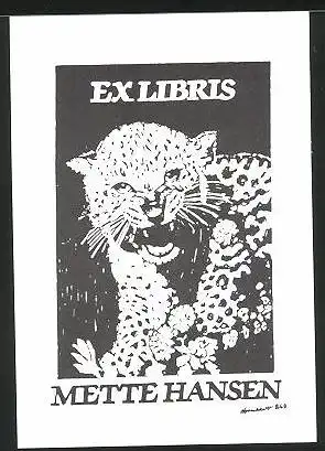 Exlibris Mette Hansen, Leopard