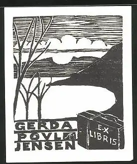 Exlibris Gerda Povl Jensen, Landschaft