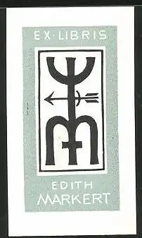Exlibris Edith Markert, Initialen EM