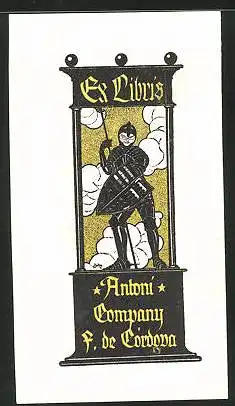 Exlibris Antoni Company, Ritter in schwarzer Rüstung