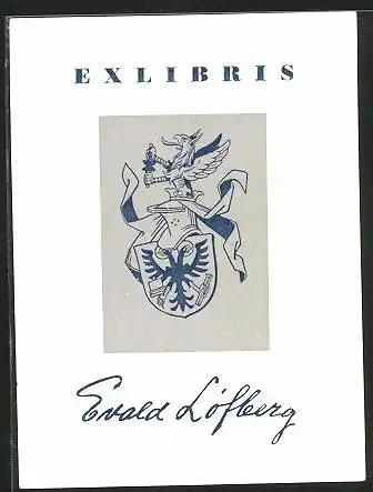 Exlibris Ewald Löfleeng, Wappen mit Greif