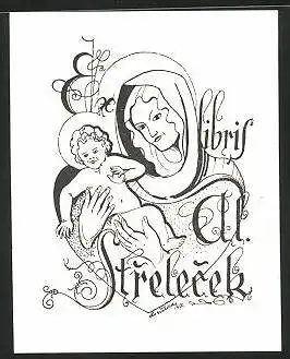 Exlibris Strelecek, Heilige Maria