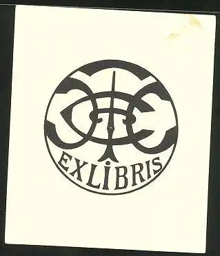Exlibris Initalen im Wappen