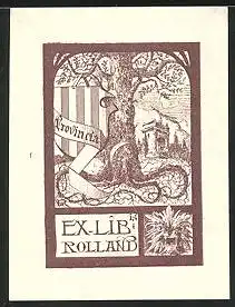Exlibris Roland, Baum mit Eingang zur Stadt