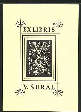 Exlibris V. Sural, Initialen VS