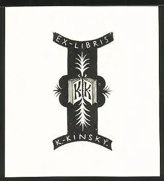 Exlibris K. Kinský, Initialen KK
