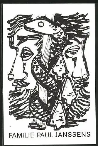 Exlibris Paul Janssens, Schlange