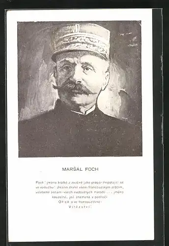 AK Porträt Heerführer Marsal Foch
