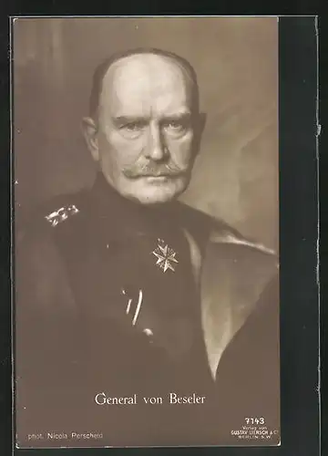 AK Porträt Heerführer General von Beseler in Uniform