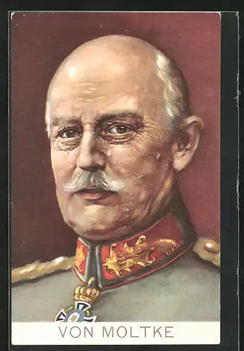 AK Porträt Heerführer von Moltke in Uniform