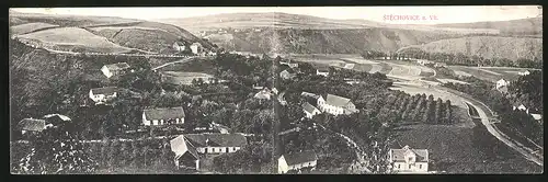 Klapp-AK Stechovice n. Vlt., Panorama mit Umgebung