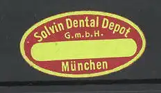 Reklamemarke Solvin Dental Depot GmbH, München