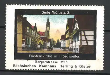 Reklamemarke Serie Wörth a. S., Friedenskirche in Fröschweiler