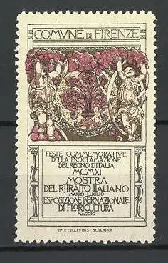 Reklamemarke Firenze, Mostra del Rilraito Italiano & Esposizione Internazionale di Floricultura