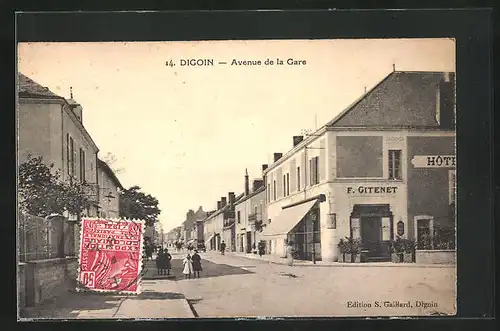 AK Digoin, Avenue de la Gare, Hotel Gitenet