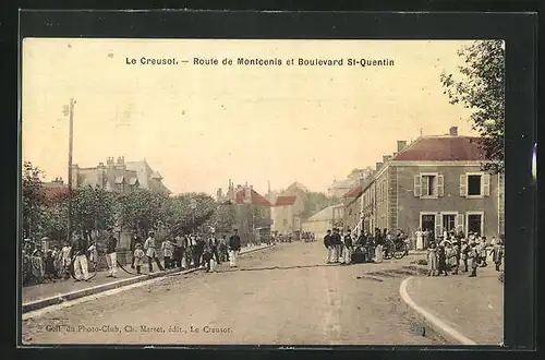 AK Le Creusot, Route de Montcenis et Boulevard St-Quentin