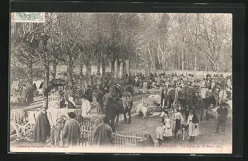 AK Génelard, La Foire 1904