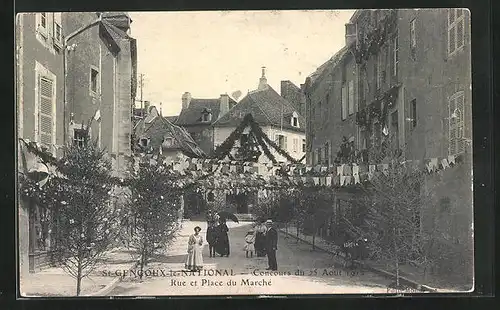 AK St-Gencoux-le-National, Rue et Place du Marché