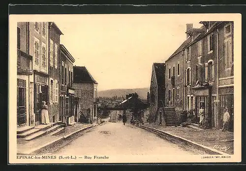 AK Epinac-les-Mines, Rue Franche