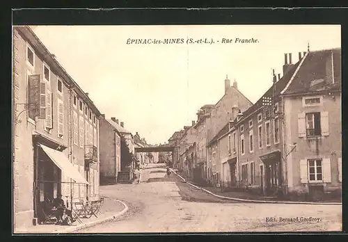 AK Épinac-les-Mines, Rue Franche