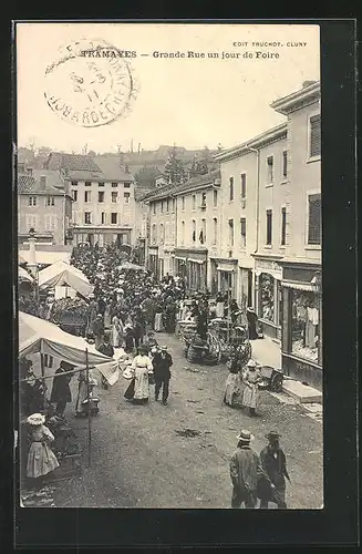 AK Tramayes, Grande Rue un jour de Foire