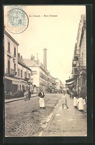 AK Le Creusot, Rue d`Autun