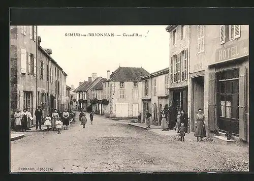 AK Semur-en-Brionnais, Grand`Rue