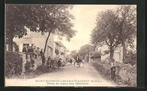 AK Saint-Maurice-les-Chateauneuf, Route de Ligny aux Carrières