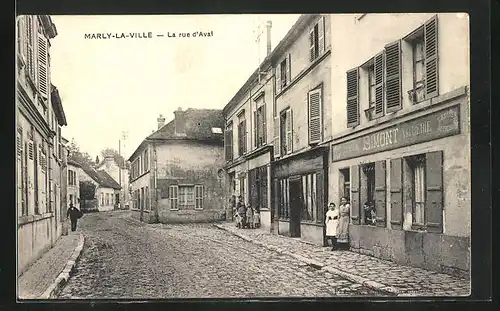 AK Mary-la-Ville, La rue d`Aval