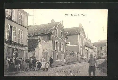 AK Vigny, La Rue, Ortspartie