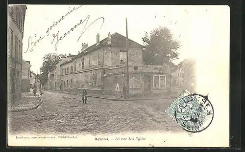 AK Bezons, La Rue de L`Eglise