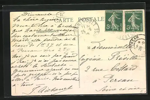 AK Maffliers, Route de Nerville, Place du Chateau